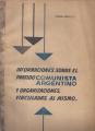 Portada de Informaciones sobre el partido comunista argentino y organizaciones vinculadas al mismo