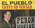 Portada de El pueblo cantó su vedad. Perón vuelve