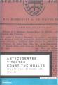 Portada de Antecedentes y textos constitucionales de la Provincia de Buenos Aires