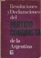 Portada de Resoluciones del Partido Comunista de la Argentina