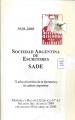 Portada de Sociedad Argentian de Escritores SADE. 72 años al servicio de la literatura y la cultura argentina