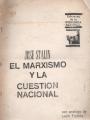 Portada de El marxismo y la cuestión nacional